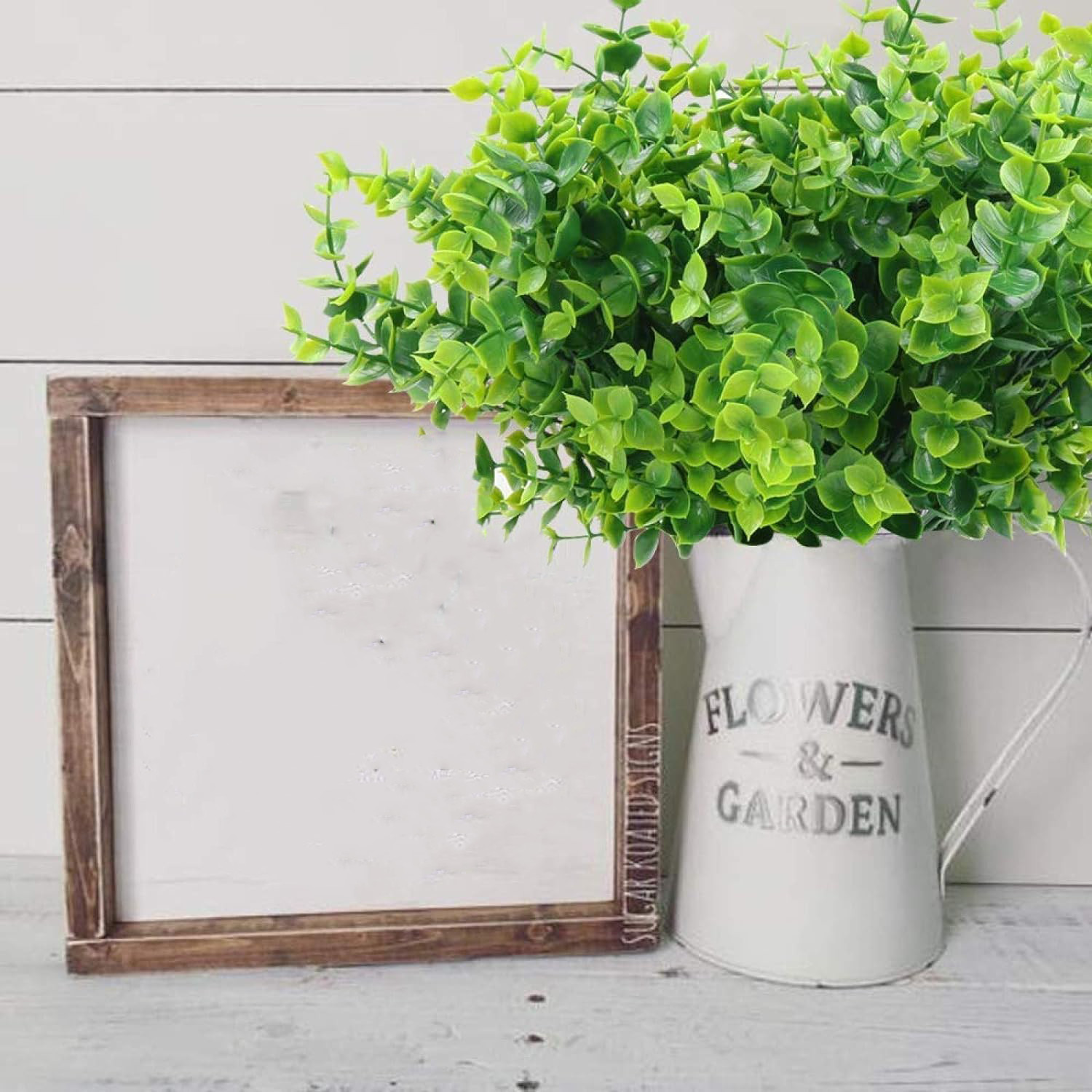 9 Bundles Fake Plants Artificial Boxwood Greenery 63 Stems Indoor Outdoor Decor