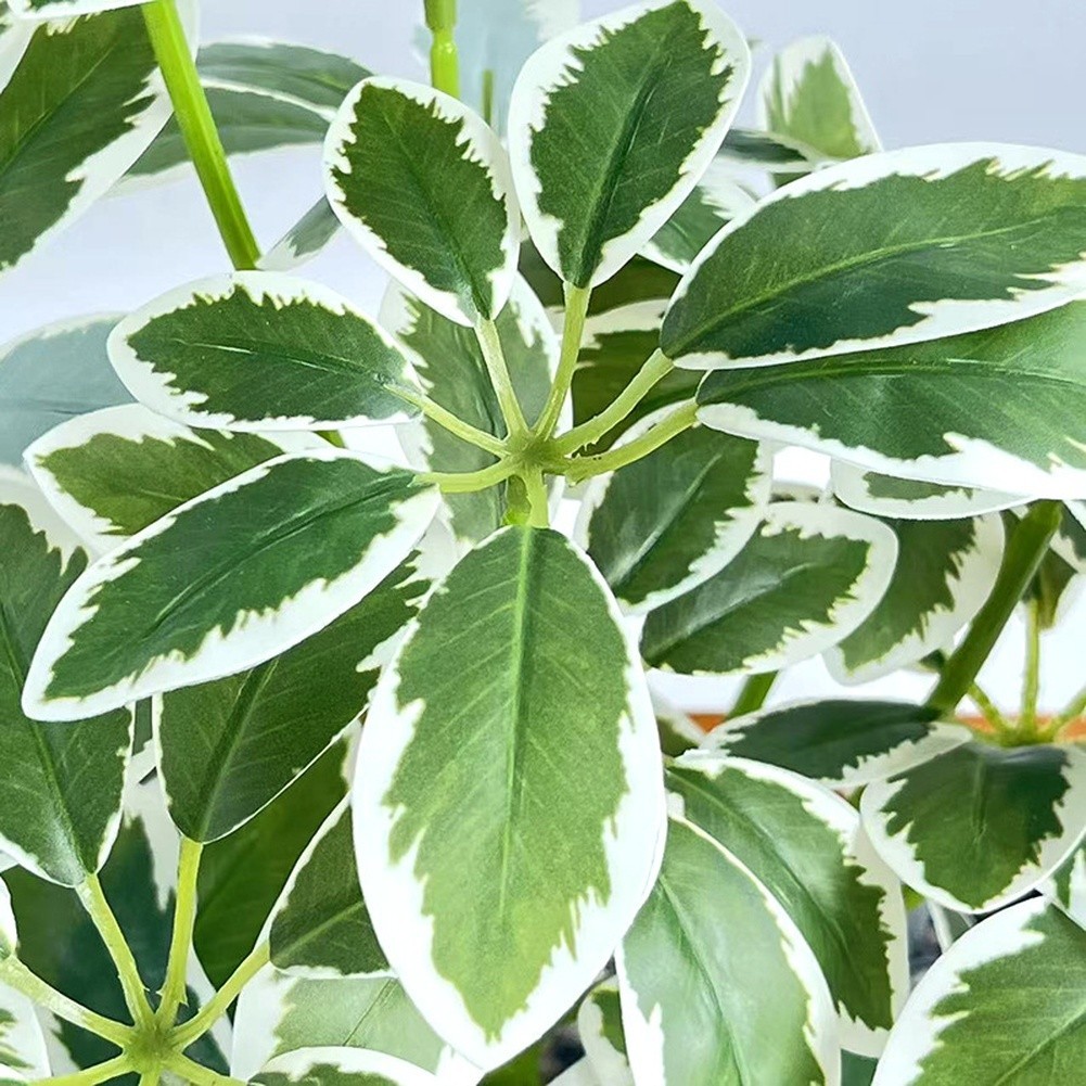 Green Artificial Seven Point Leaf Stem for Photography and Interior Decor
