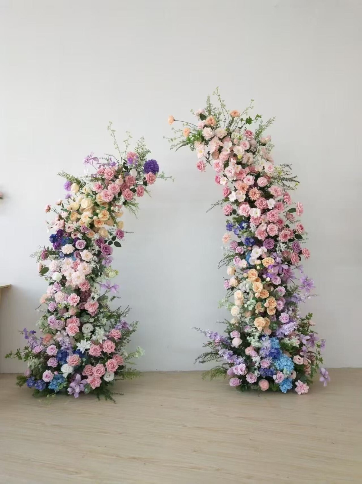 Asymmetrical Silk Flower Arch 2-Piece Set 180/210cm Decor