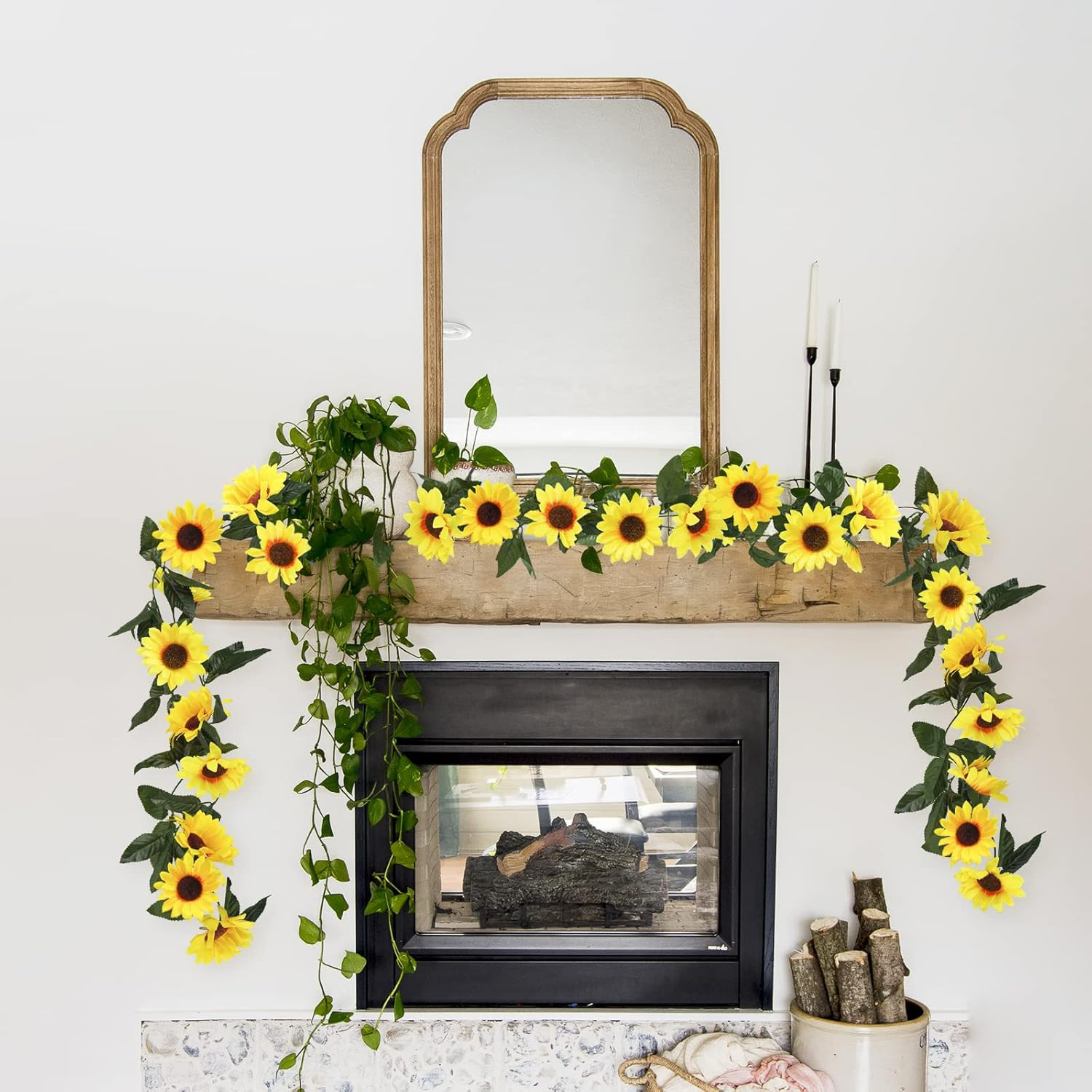 3 Pack Artificial Sunflower Garland 7.5Ft Silk Vine Wedding Party Decor