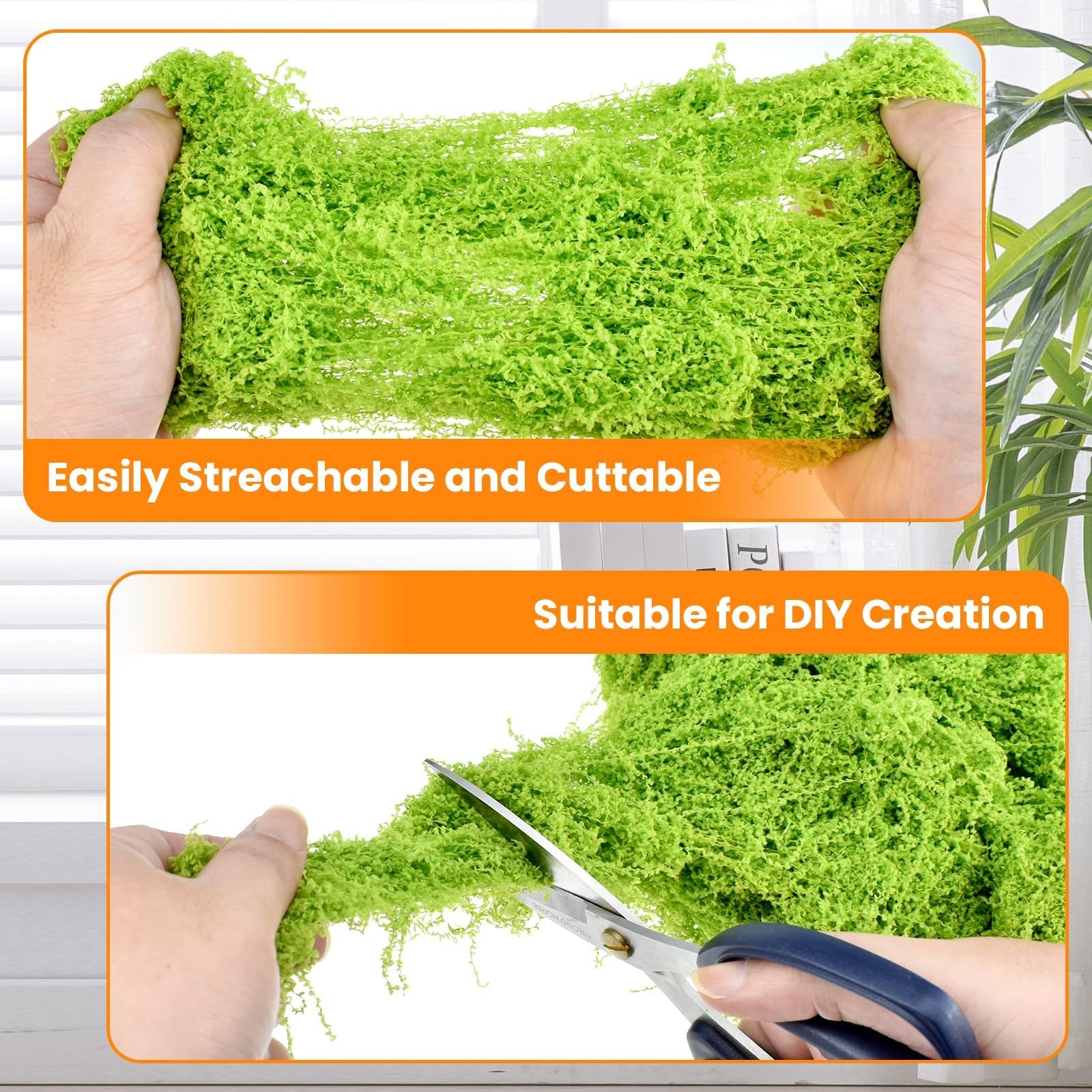 8 Oz Fake Green Moss with 10.6″ Tweezer, Artificial Faux Moss Decoration for …