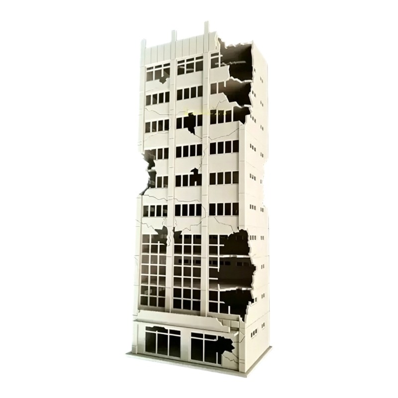 Authentic War Torn Building Miniature Plastic Texture for Historical Dioramas