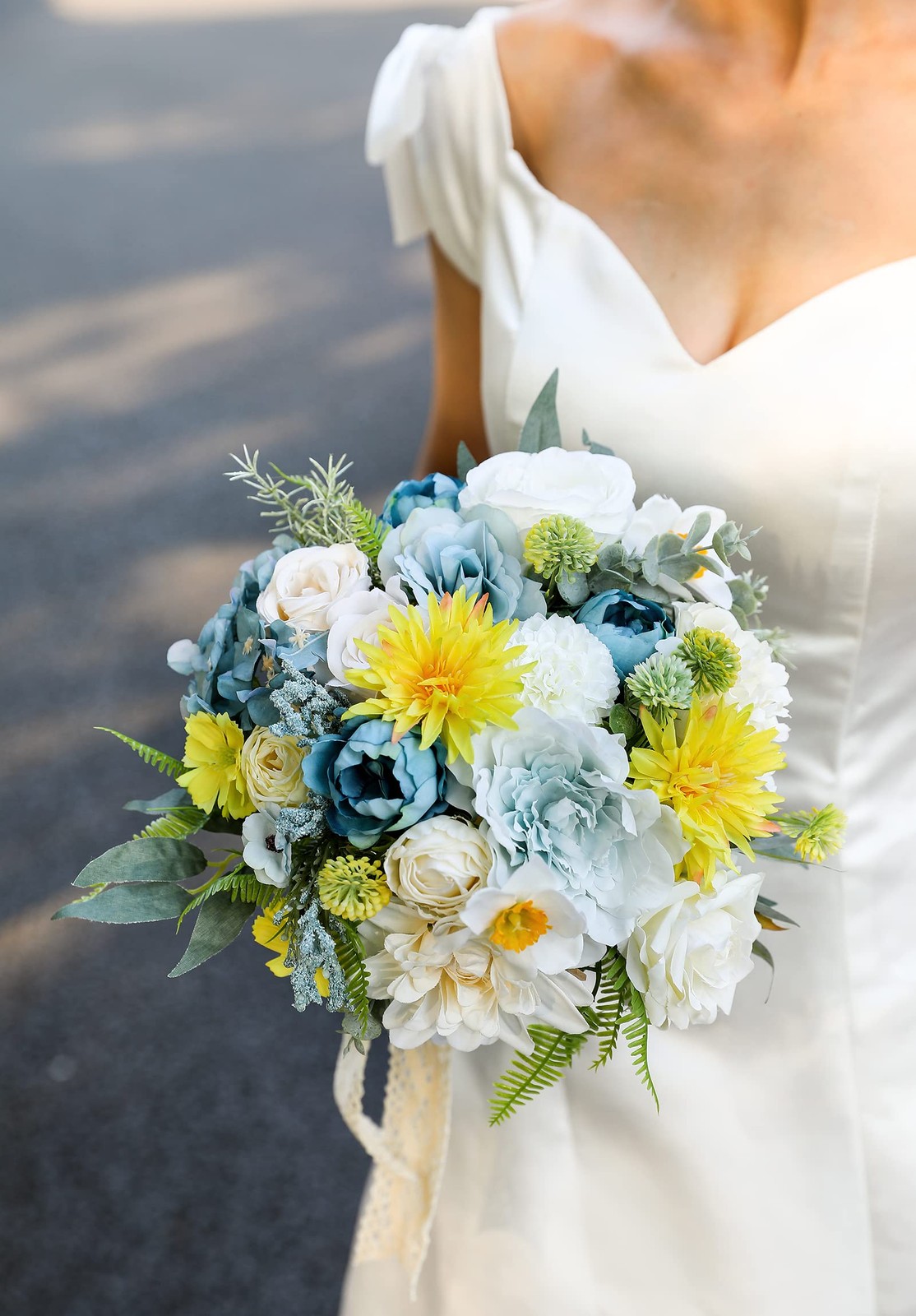 Artificial Flowers Combo Peony Silk Roses Mix DIY Wedding Bouquet 35 PCS