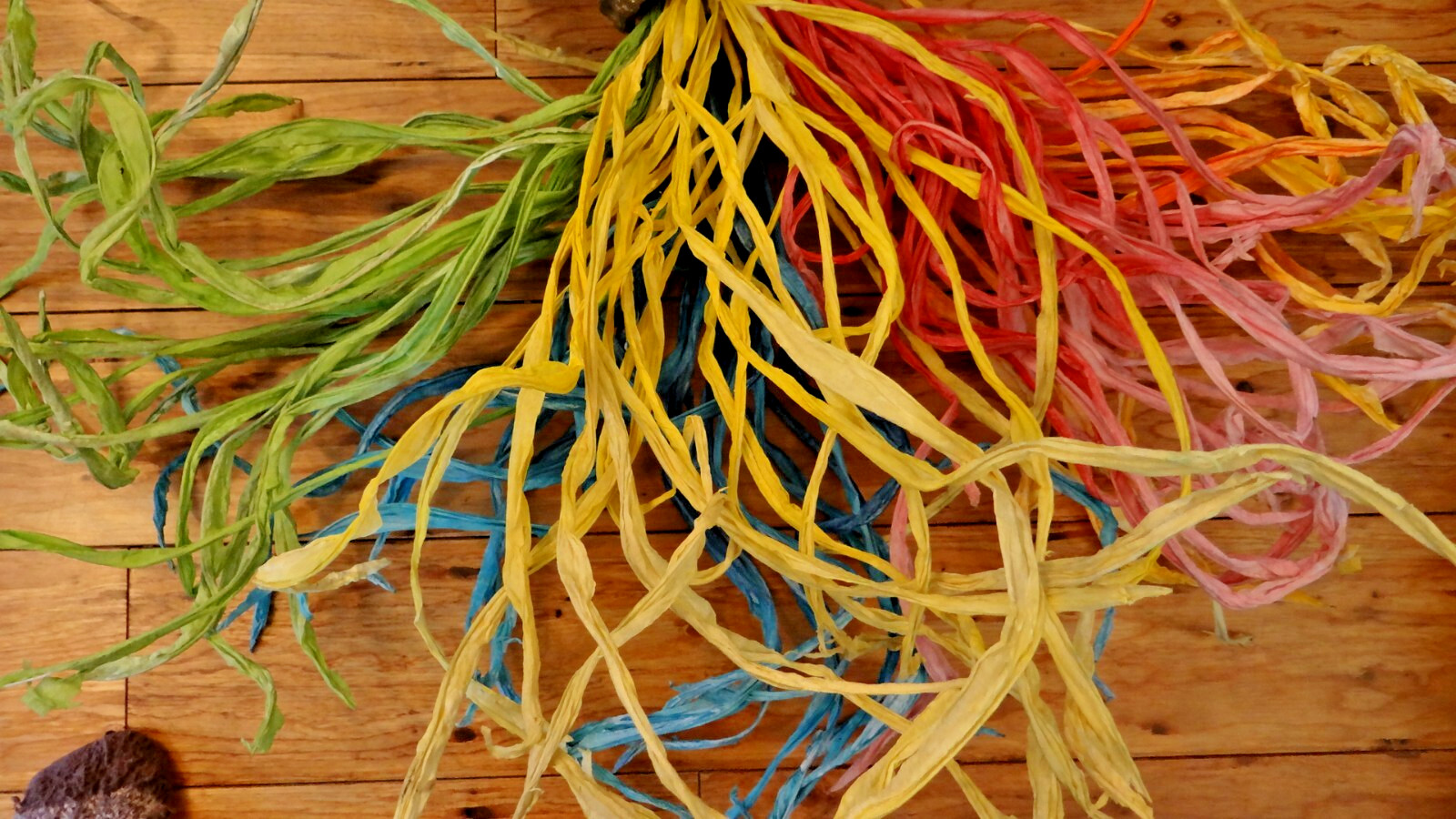 Set 5 Large Pastel Crepe Paper Wired Branches Handmade Italian Paper 24”
