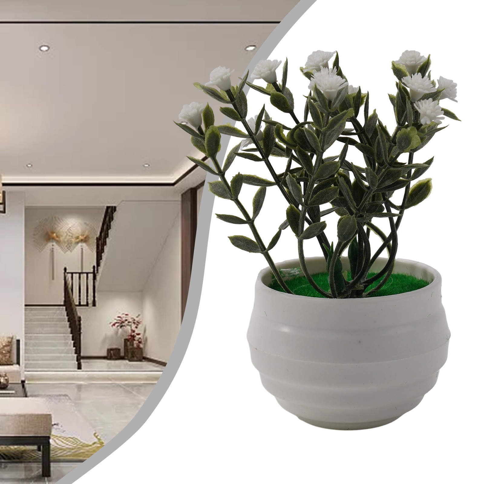 Simulation Gypsophila Small Potted Fake Flower Pot 11*9cm Artificial Flower