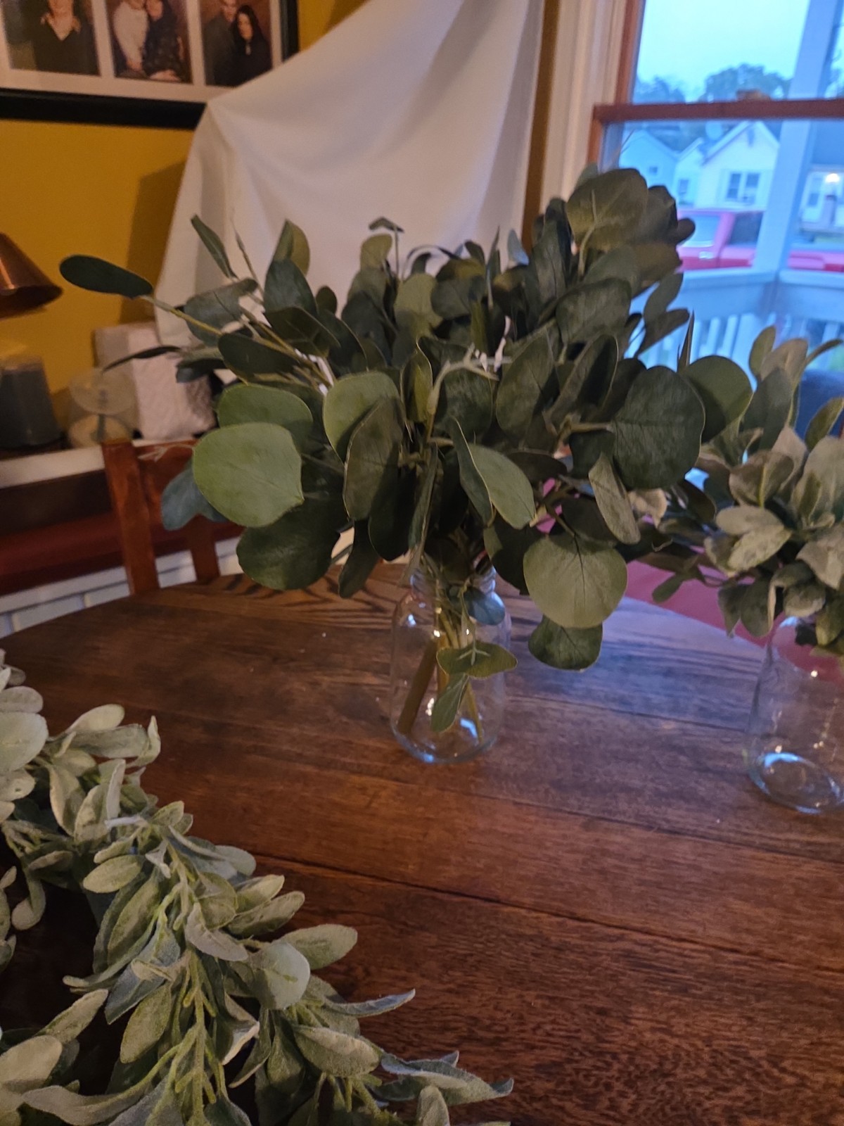 Lambs Ear And Eucalyptus Bunches And 6 Lambs Ear Garland.