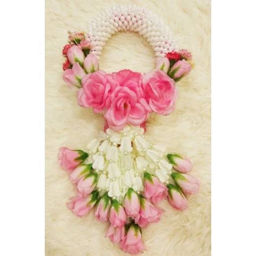 28*12CM Round Garland Artificial Gardenia Plastic Decor Fabric Flower Hang Thai