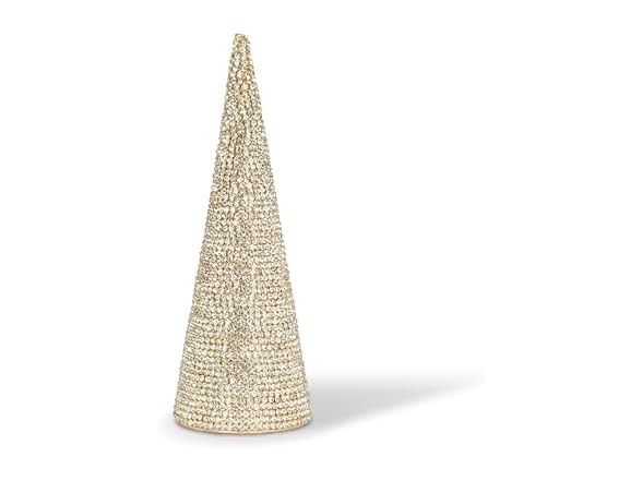 Abbott Collection Home Abbott Collection Jeweled Cone Christmas Tree Gold 1ft