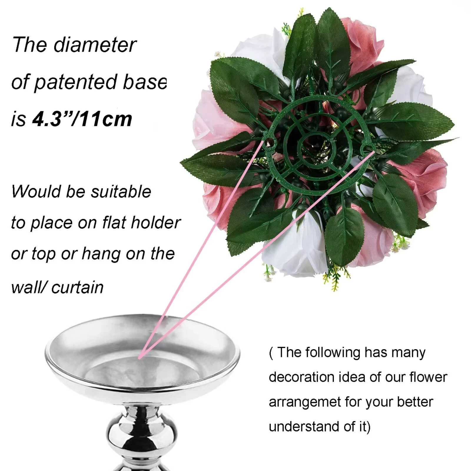 Silk Flower Balls for Centerpieces 14 Pack Pink Dusty Roses Artificial Floral…
