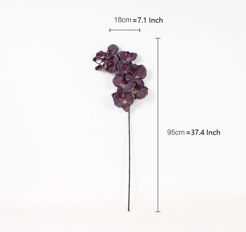 3pcs 37″ Tall Dark Purple Butterfly Orchid Flower Wedding Table Centerpiece