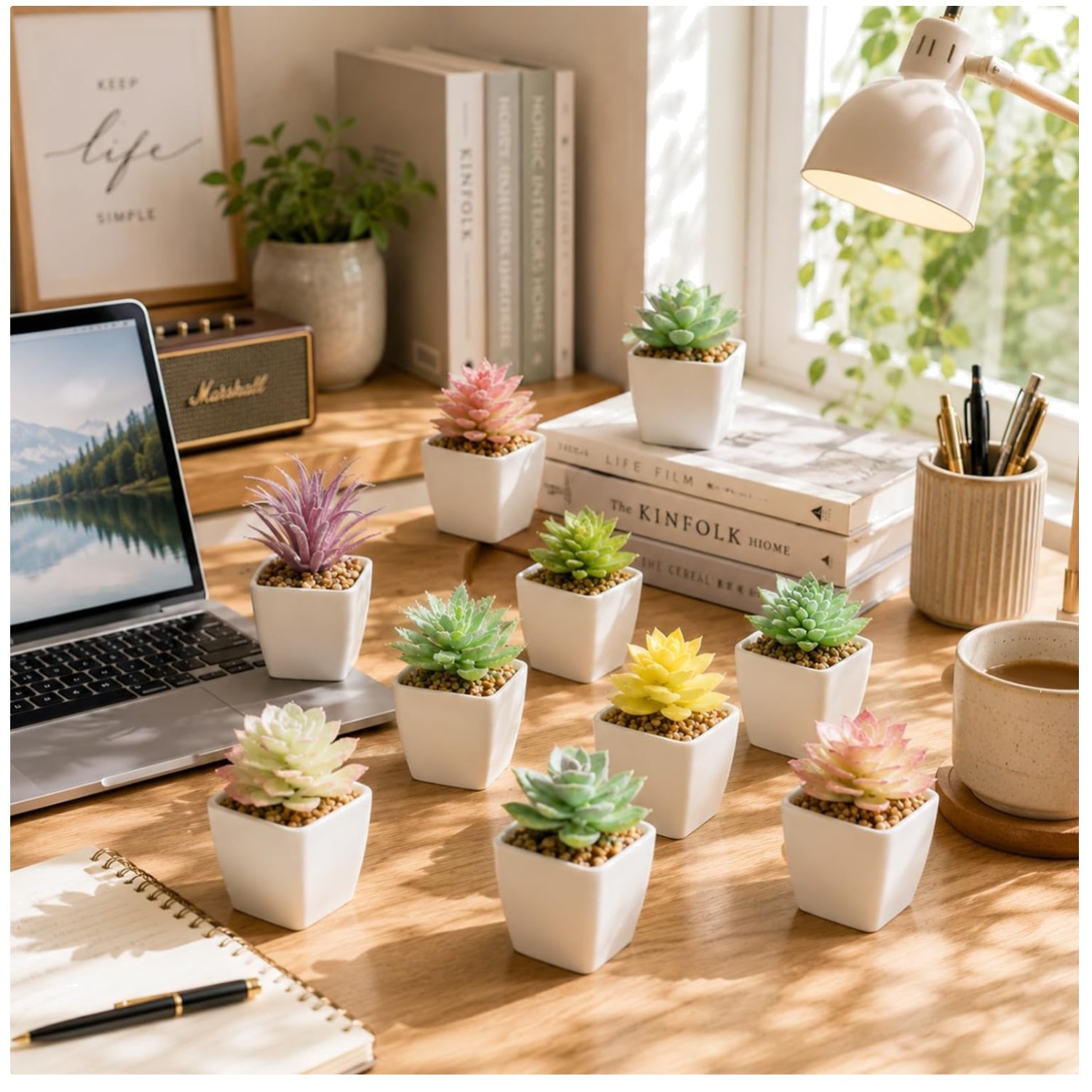 Artificial Succulents Arrangement – Home Office Decor