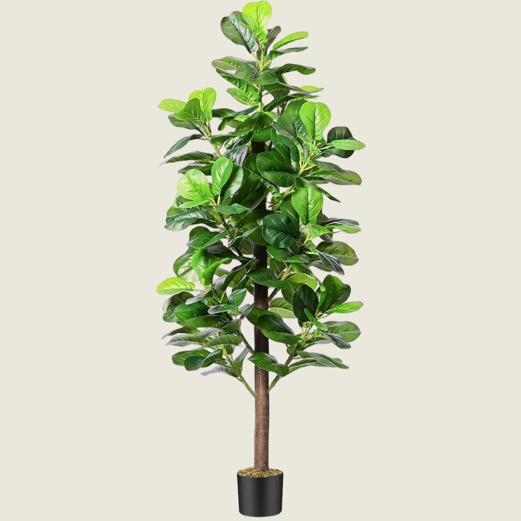 Fiddle Leaf Fig Tree Artificial, Tall Faux Fiddle Leaf Fig Tree, Fake Fig Plant