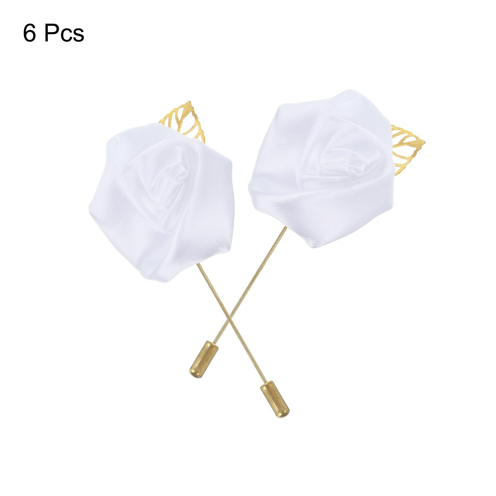 Groom Boutonniere Rose Pin Men Wedding Anniversary Formal Dinner Party Suit