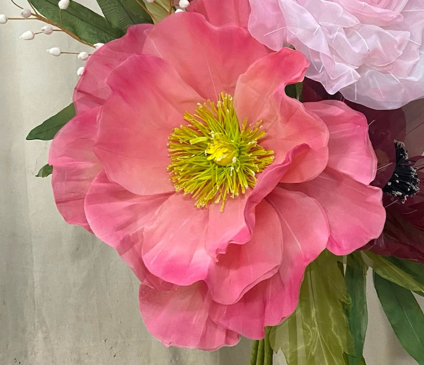 Giant Large Flower – Poppy Rose Peony Flower – Photo Even Props Handmade Flower