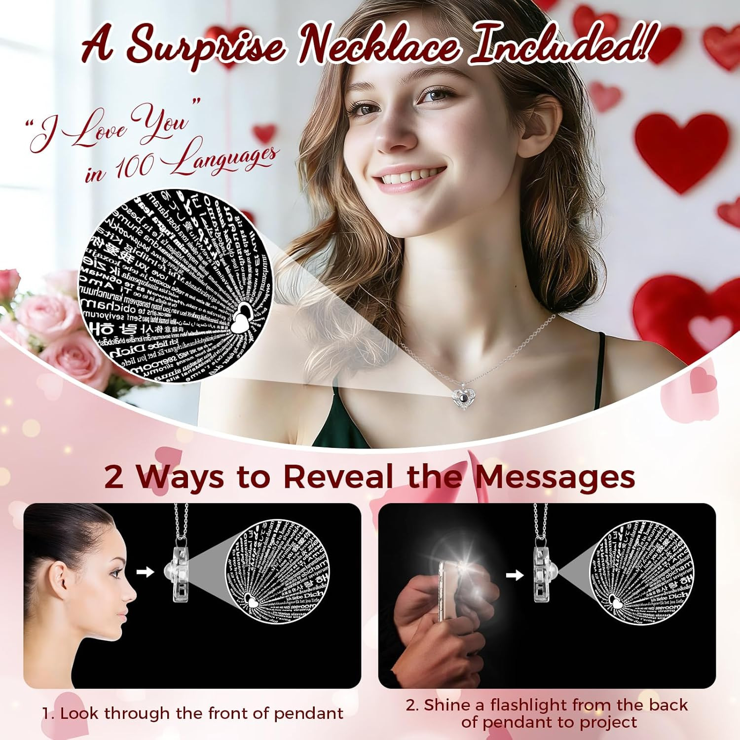 Gifts for Women, Preserved Real Red Rose Gift Box with Heart