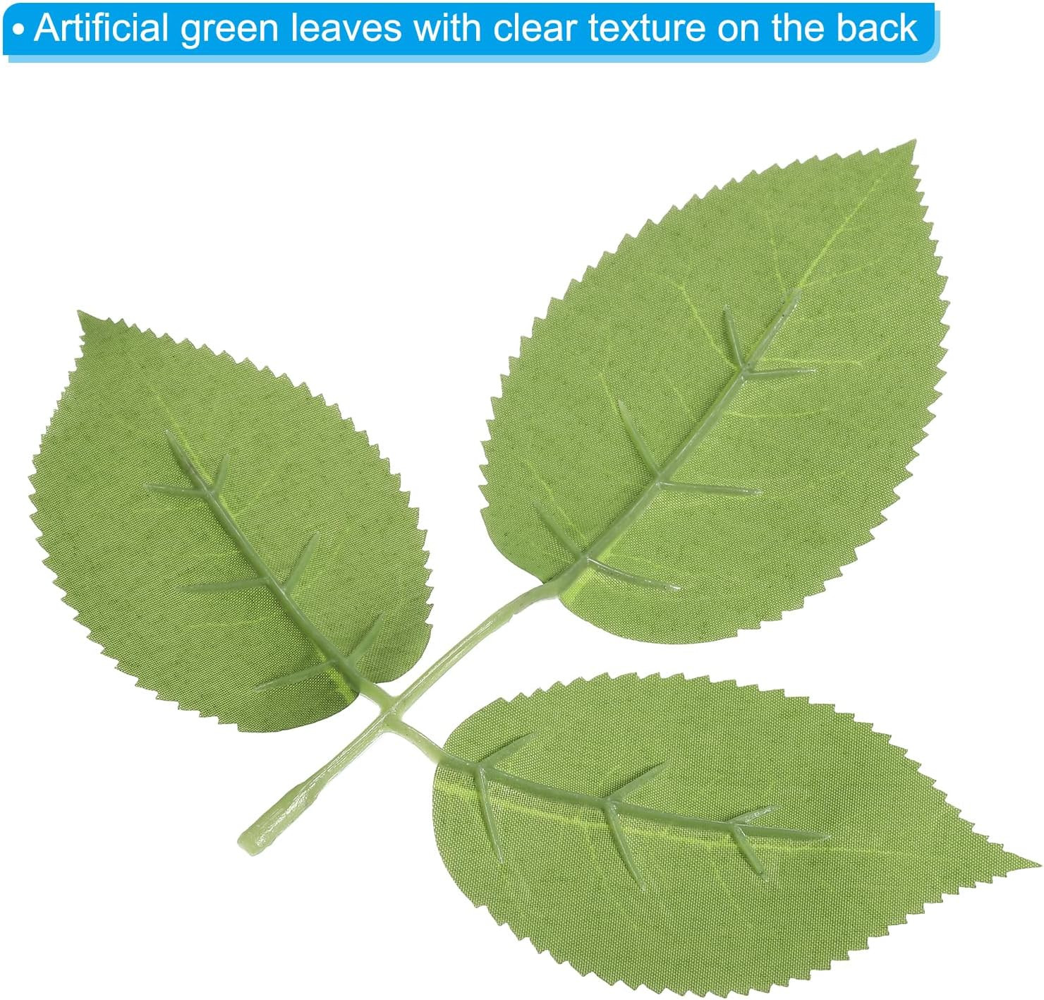 6.3X6.3 Artificial Silk Rose Leaf, 40 Pcs Artificial Greenery Leaves Fake Leaves