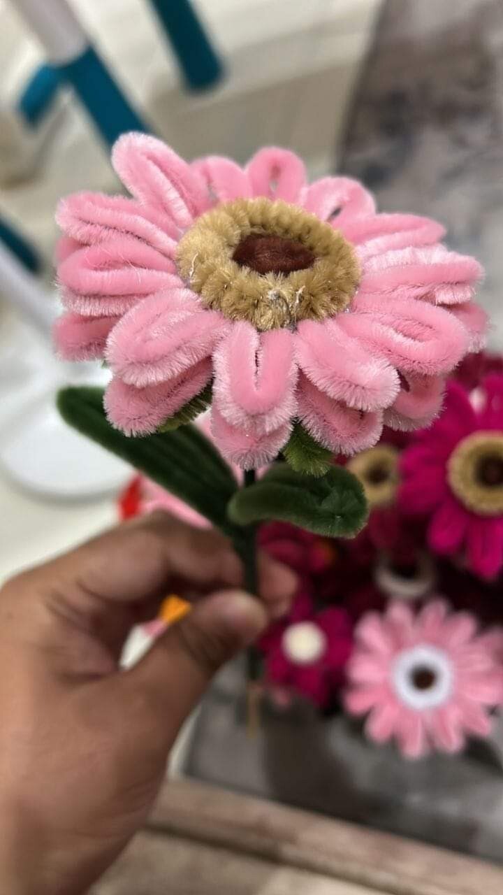 CUSTOMIZED HANDMADE Crocket flower bouquet bear gift surprise HOT SELL