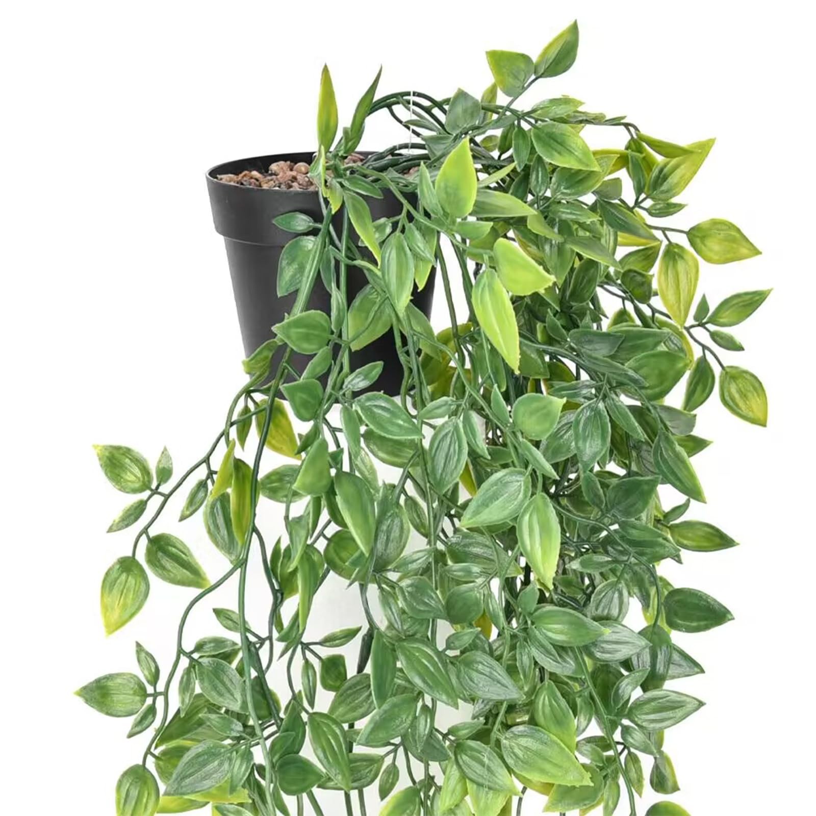 Fake Hanging Plants, 2pcs Artificial Hanging Potted Plant, Faux Mandala Vines…