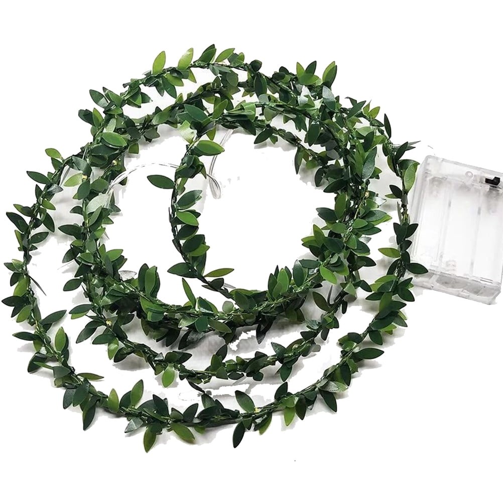 LED Artificial Leave Garland Vine Leaf Wreath Lights for Wedding Christmas Decor