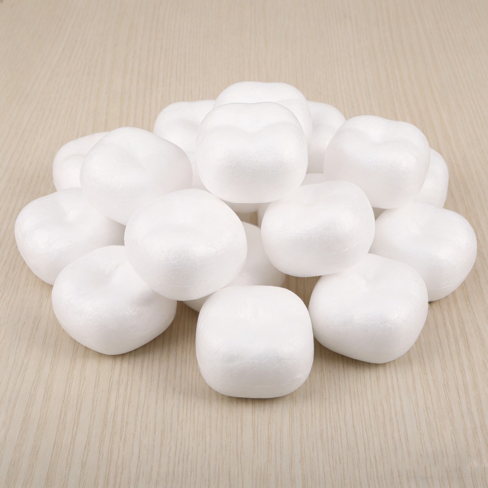 20Pcs Durable White Foam Craft Balls Simulated Persimmon for Home Ornament DIY