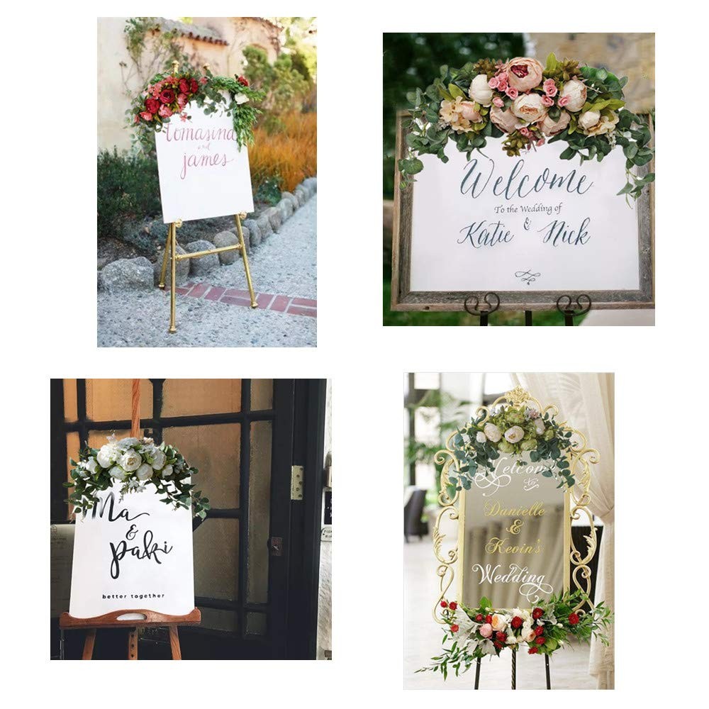 Wedding Arch Flowers, 30 Inch Rustic Artificial Floral Swag for Door Lintel, …
