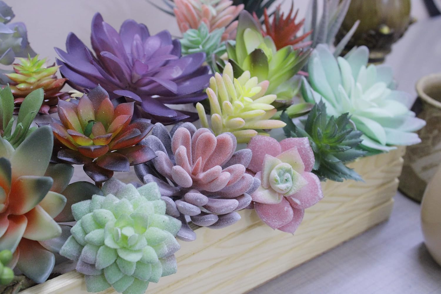 20 Pack Realistic Fake Succulents – Large Faux Plants for Home Decor
