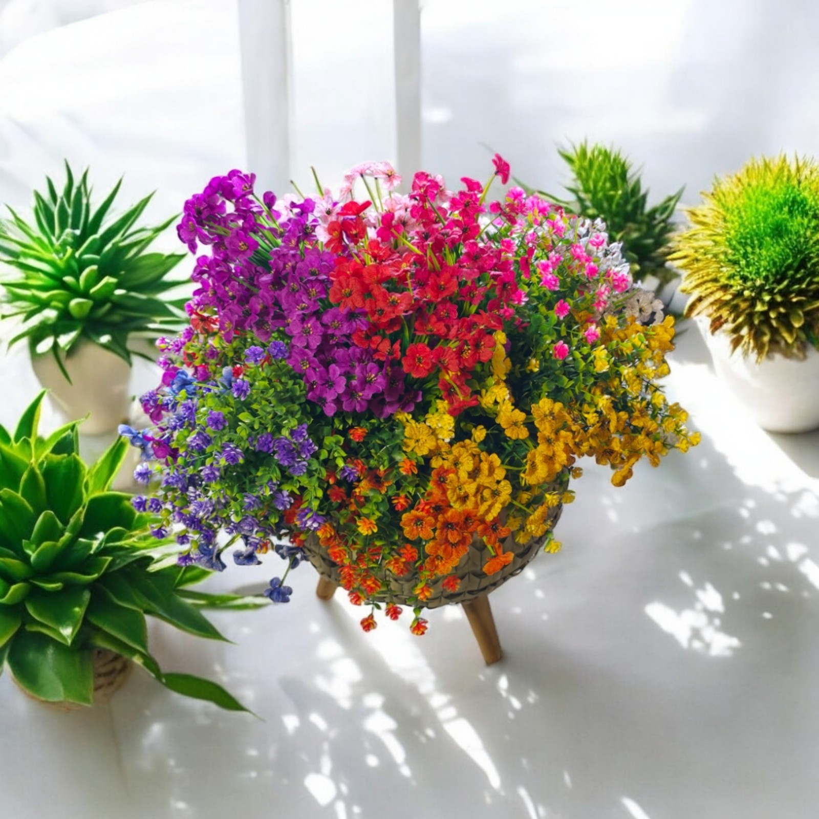 24 Bundles Colorful Beautiful fantasy-style artificial flower (not realistic)