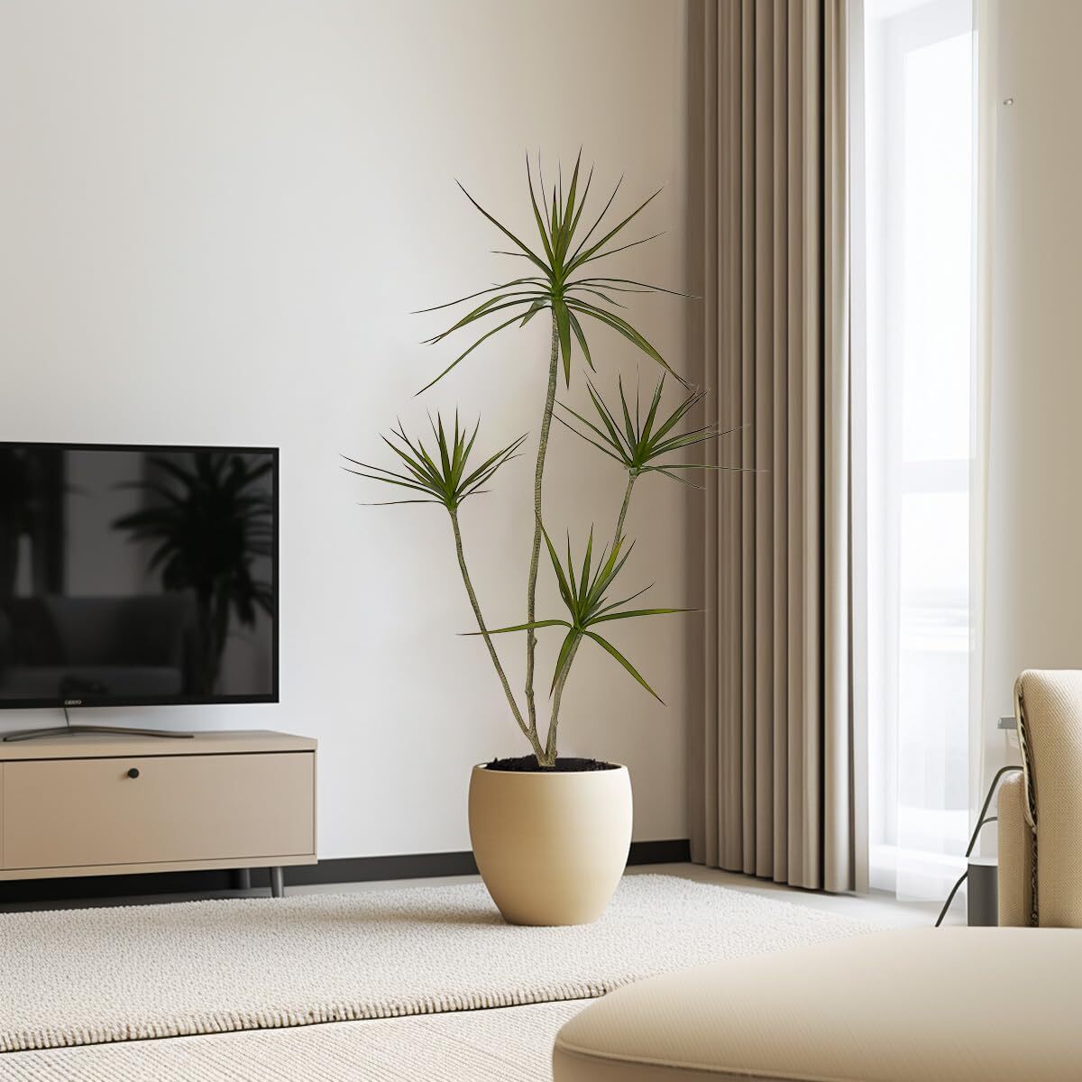 ARTIFICIAL DRACAENA MARGINATA4FT TALL FAKE PLANTS ARTIFICIAL DRACAENA MARGINATA