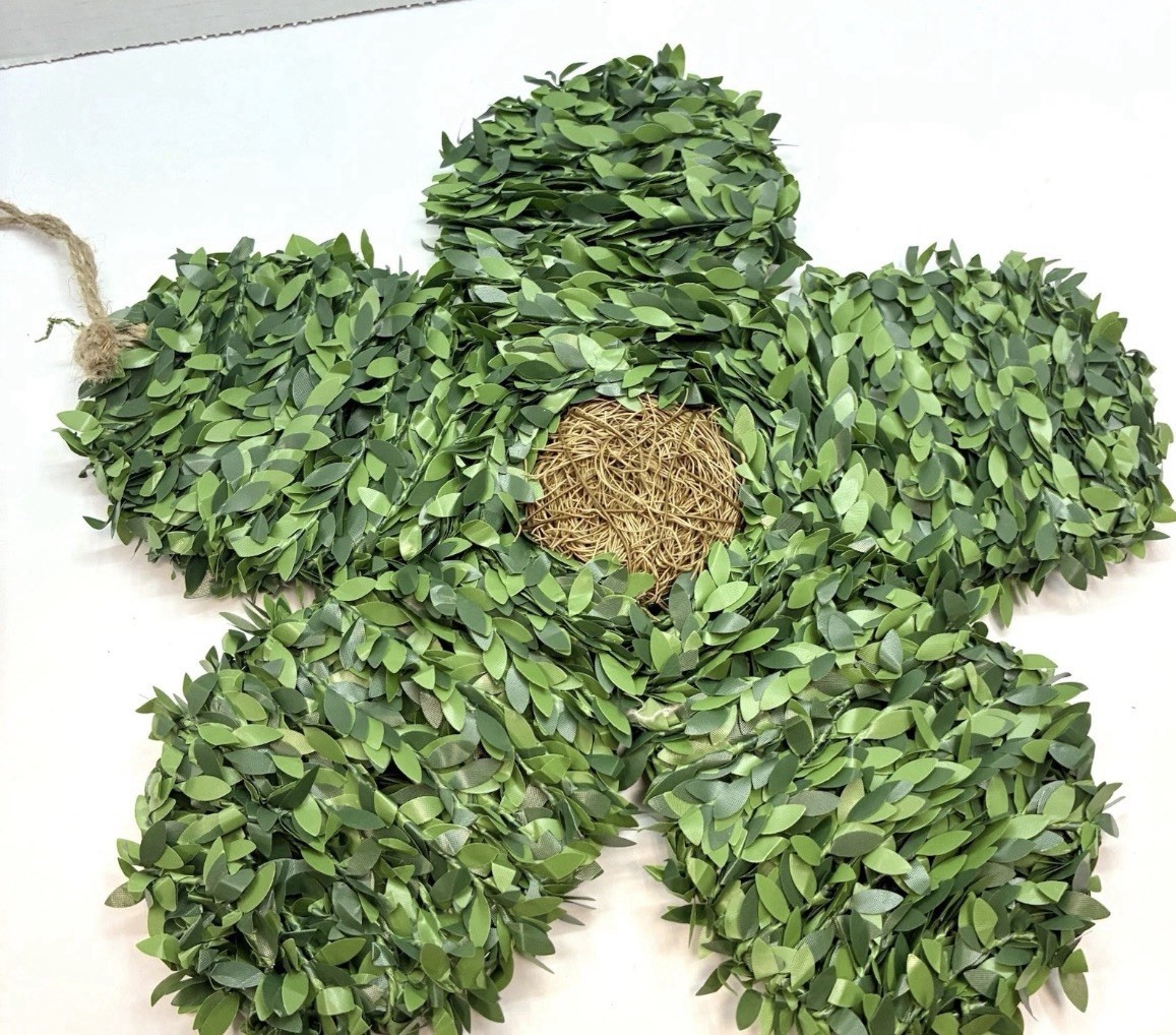 Boxwood Flower And Butterfly Artificial Greenery Wall Decor w/ Twig Accents