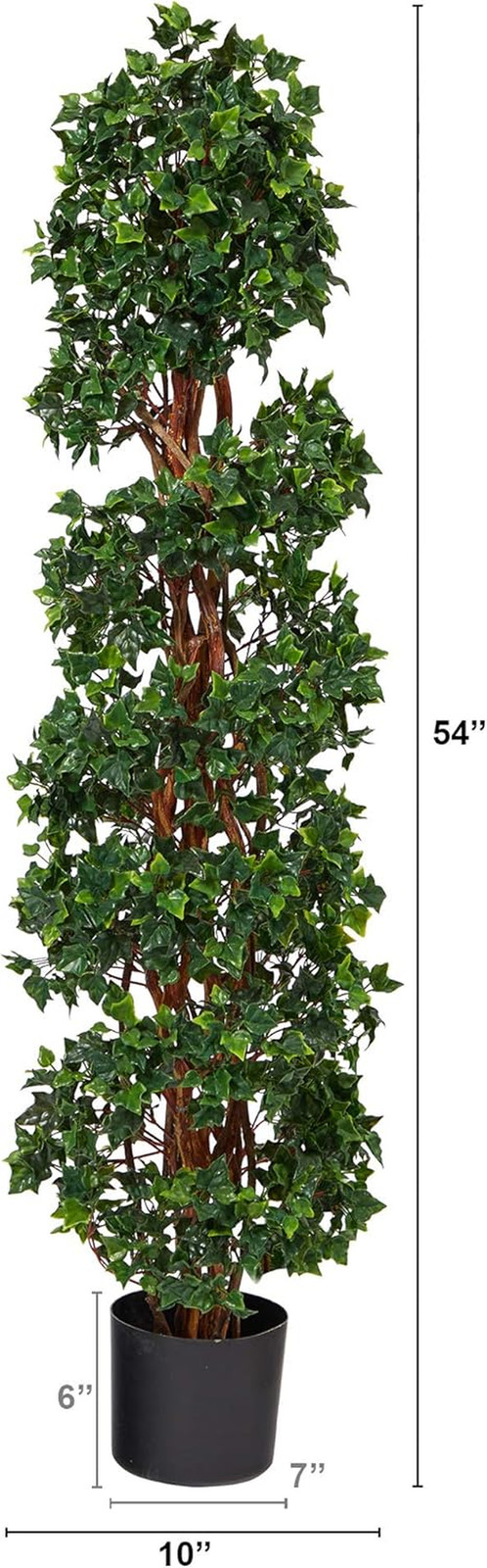 4.5Ft English Ivy Spiral Topiary Tree – UV Resistant for Indoor/Outdoor Use