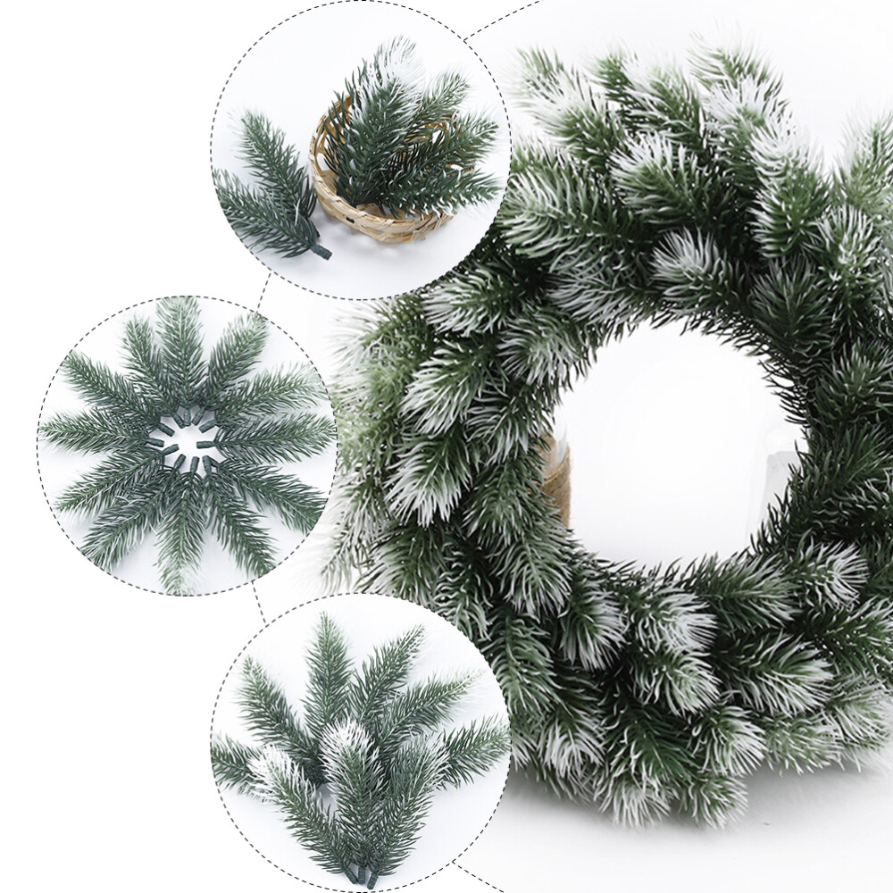 30PCS Artificial Green Pine Needles Branches Small Pine Twigs Stems for Decor