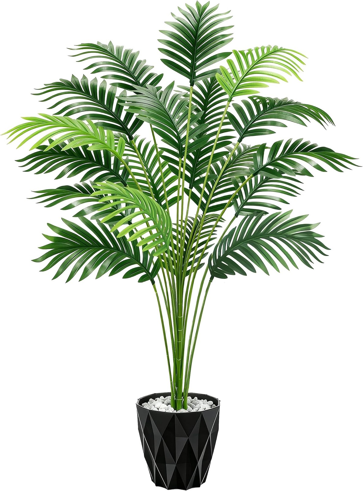 Der Rose 44″ Artificial Palm Tree with Stable Base for Indoor Living Room Off…