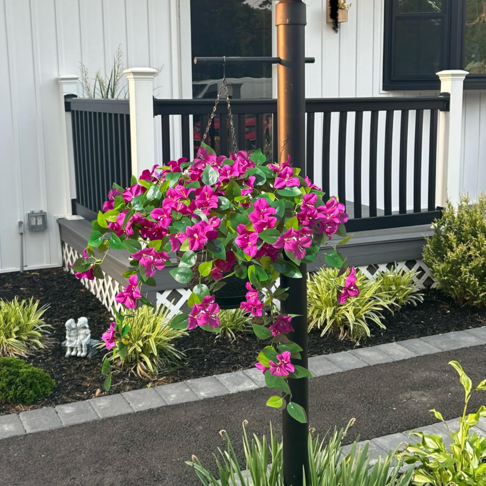 Artificial Bougainvillea Flowers Faux Plants for Outdoor UV Resistant, Fake S…