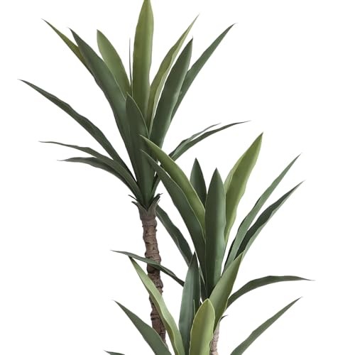 Artificial Agave Tree 4.5Ft Faux Agave Plant with 3 Heads Silk Faux Tree in 1