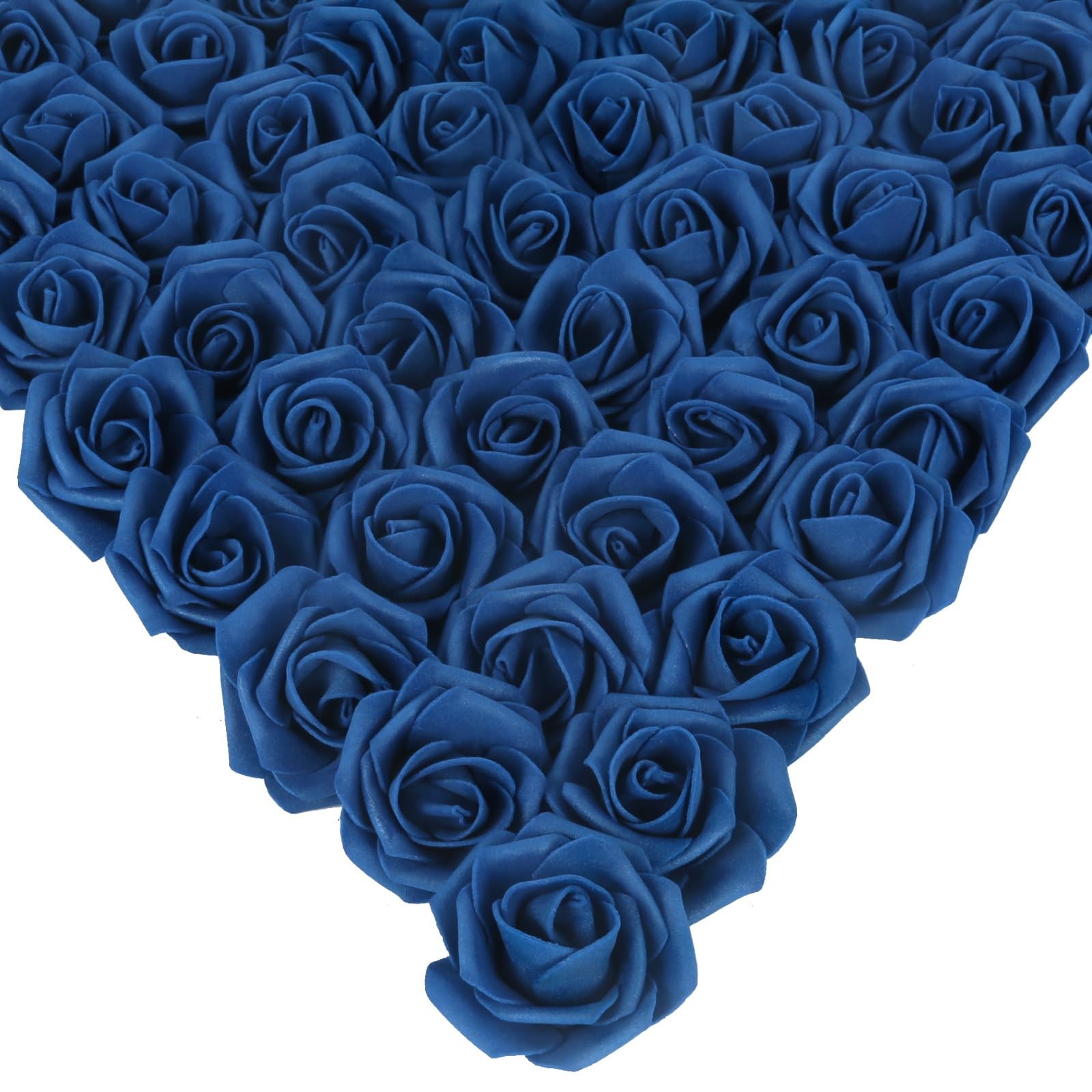 200 PCS Navy Blue Fake Artificial Foam Roses 1.97 Inch Flowers DIY Craft