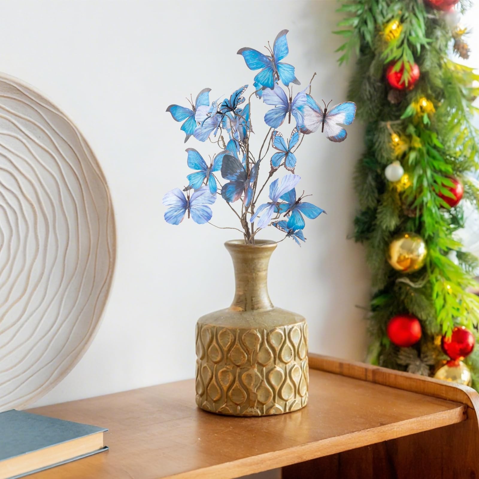 5 Pcs DIY Butterfly Decorations 5 Butterfly Branches with 30 Fake Butterflies…