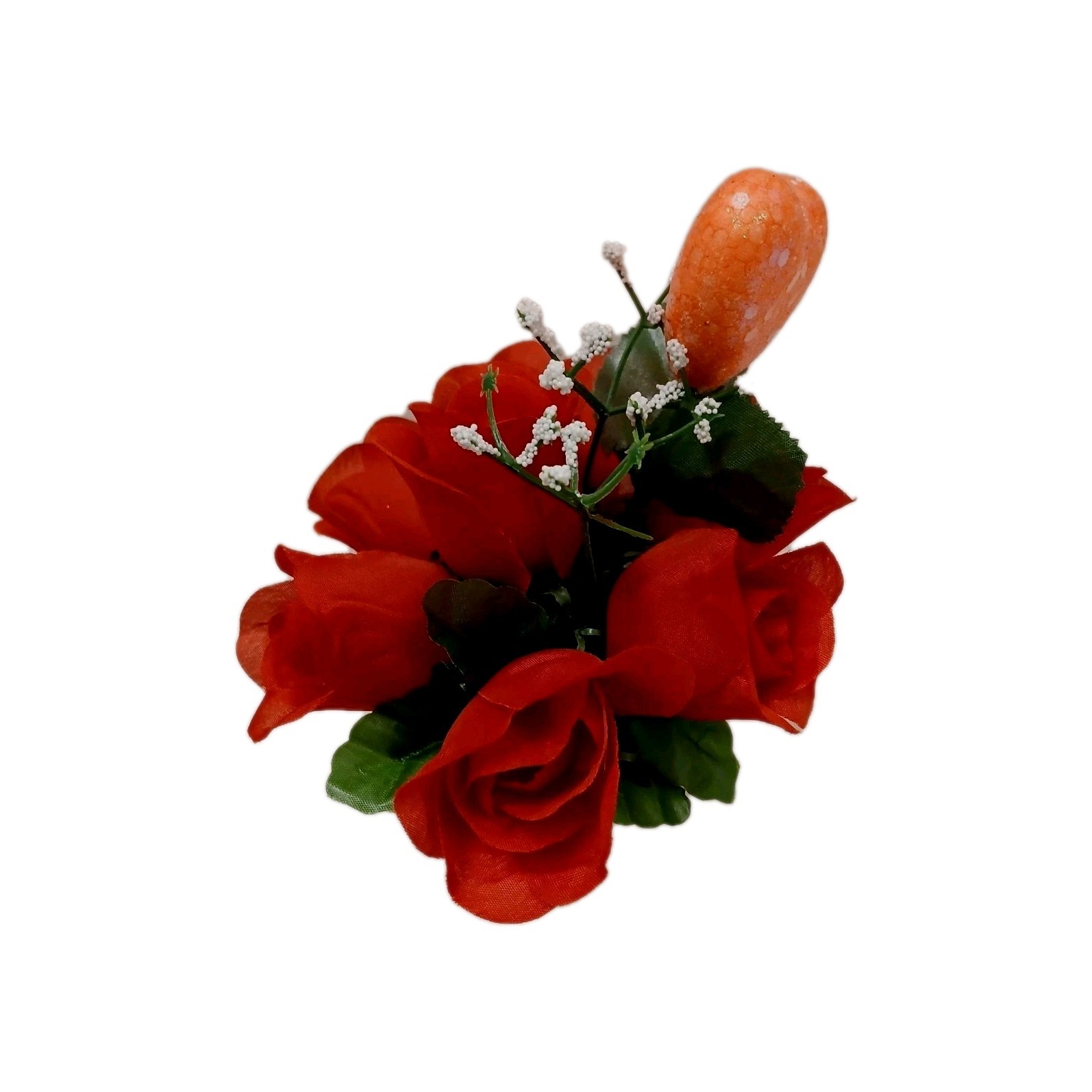 Red Rose Floral Arrangement Tea Cup POP-IN Sparkle Heart Bridal Valentine Love