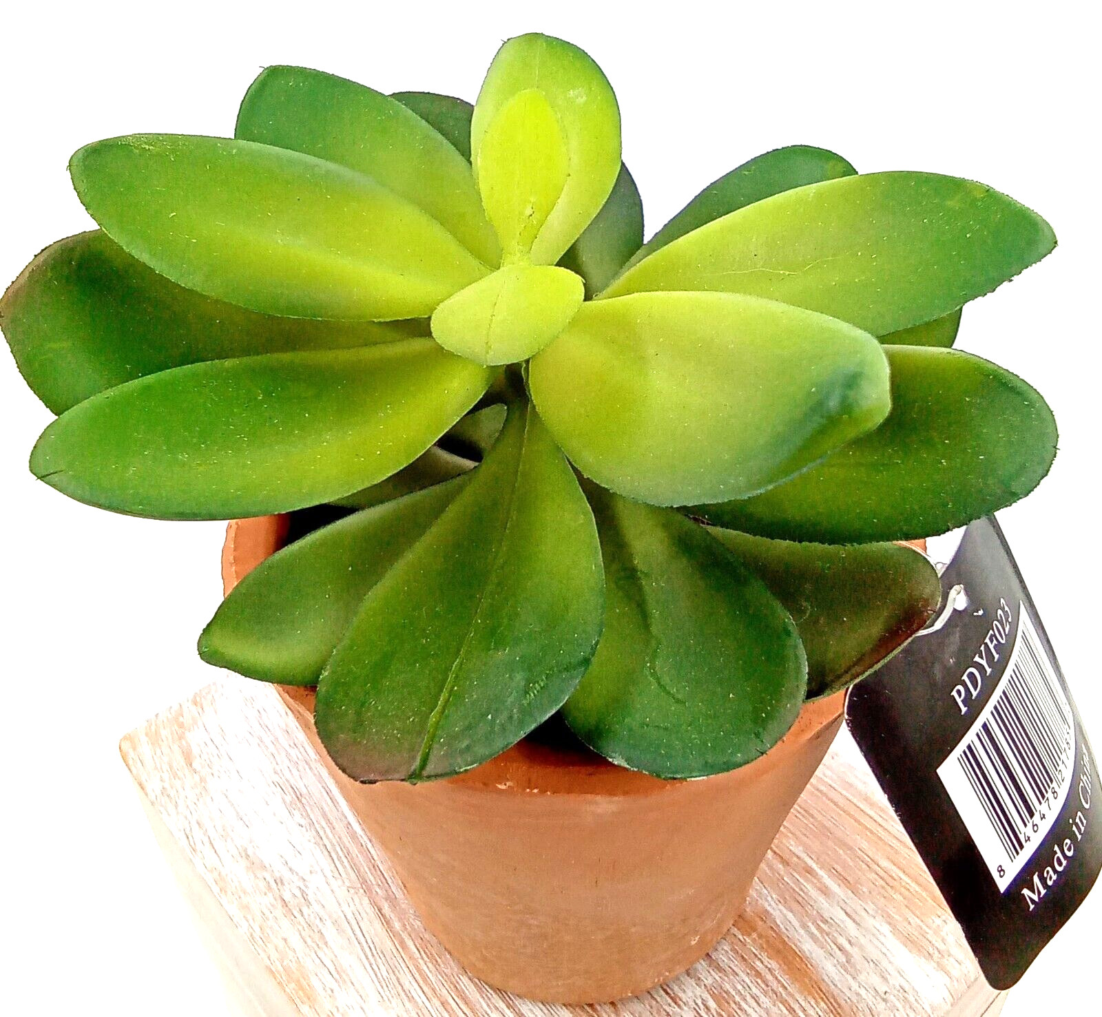 Succulent Clay Pot Planter Faux Dirt Artificial Plastic Green Floral Indoor 6×4″