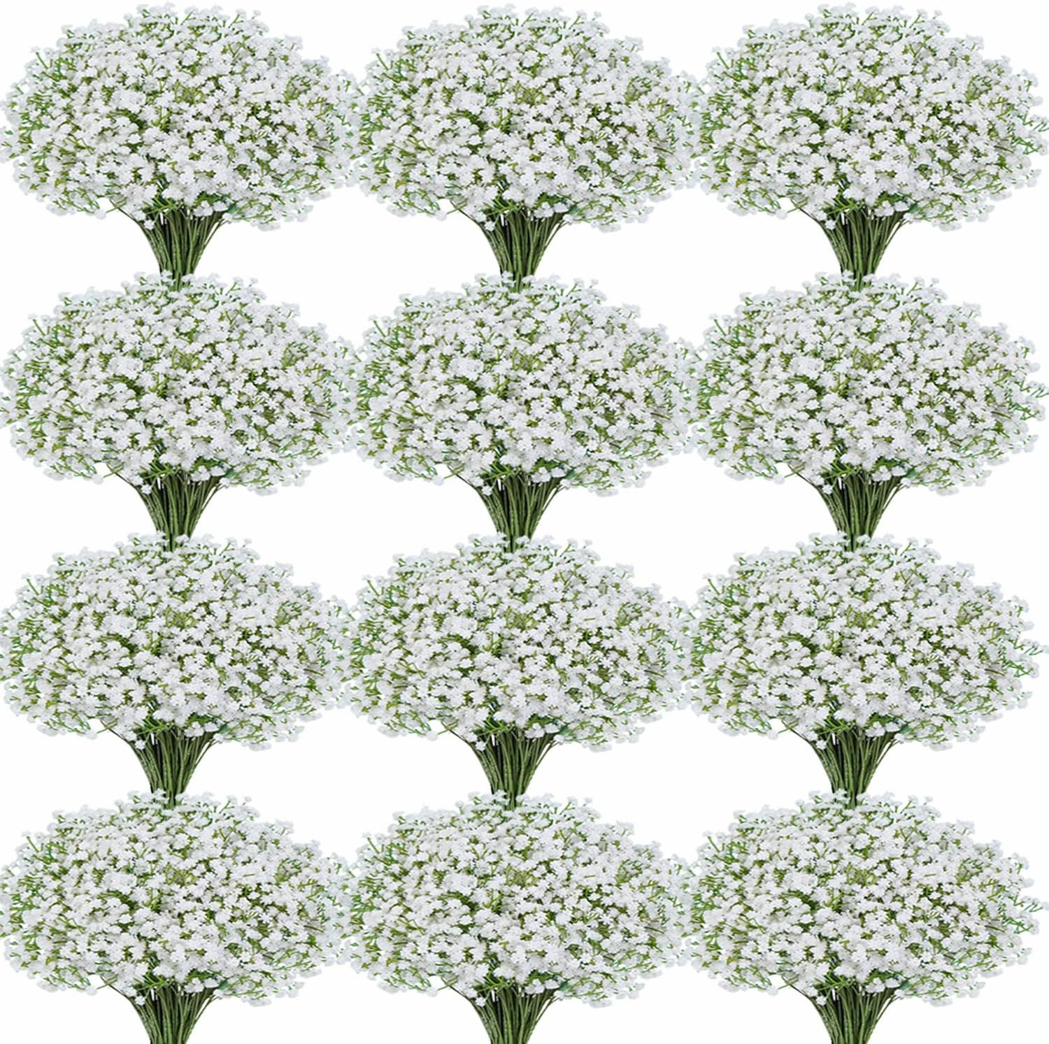 100 Pcs Realistic Baby Breath Artificial Flowers for Weddings & Home Decor