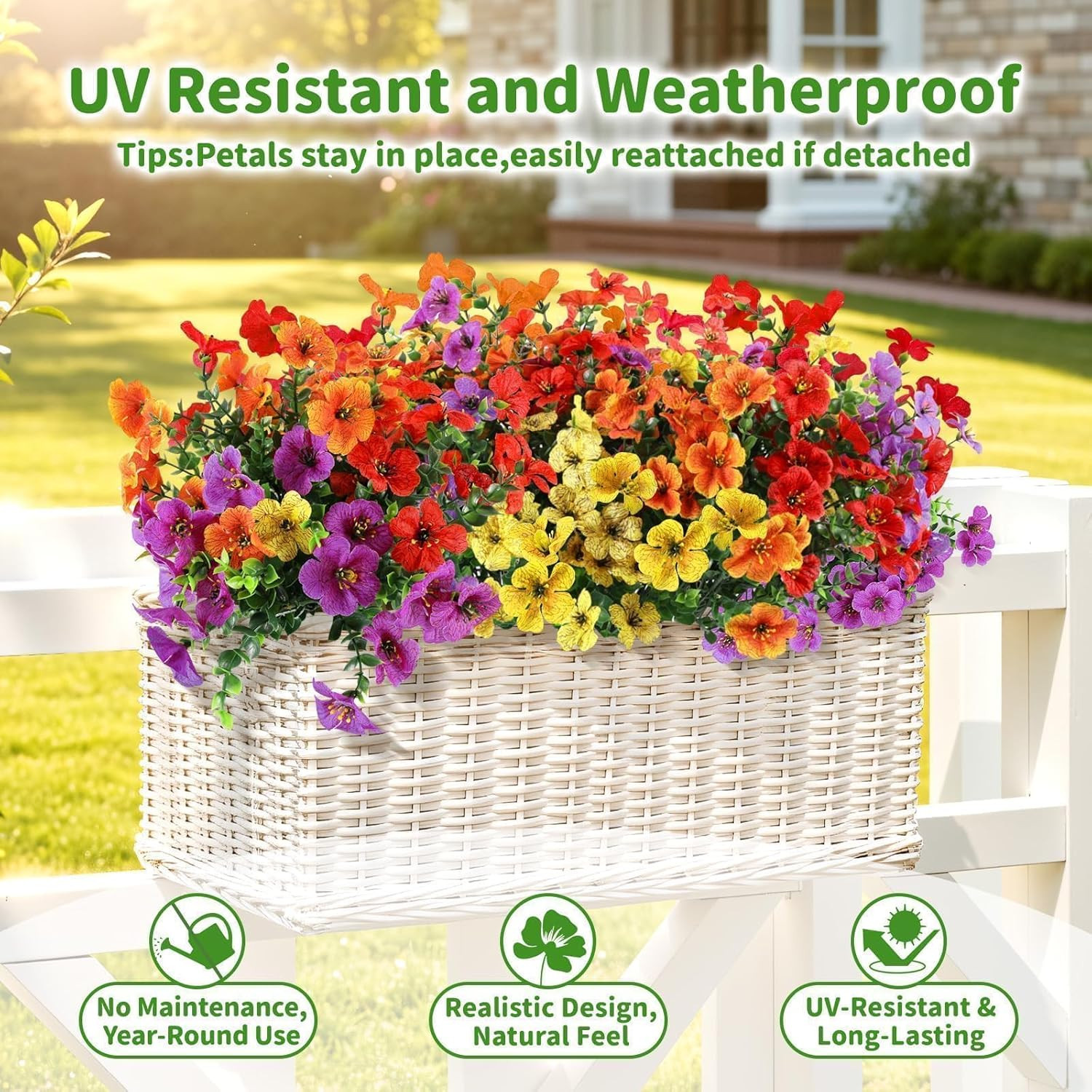 Realistic UV Resistant Waterproof Faux Plants