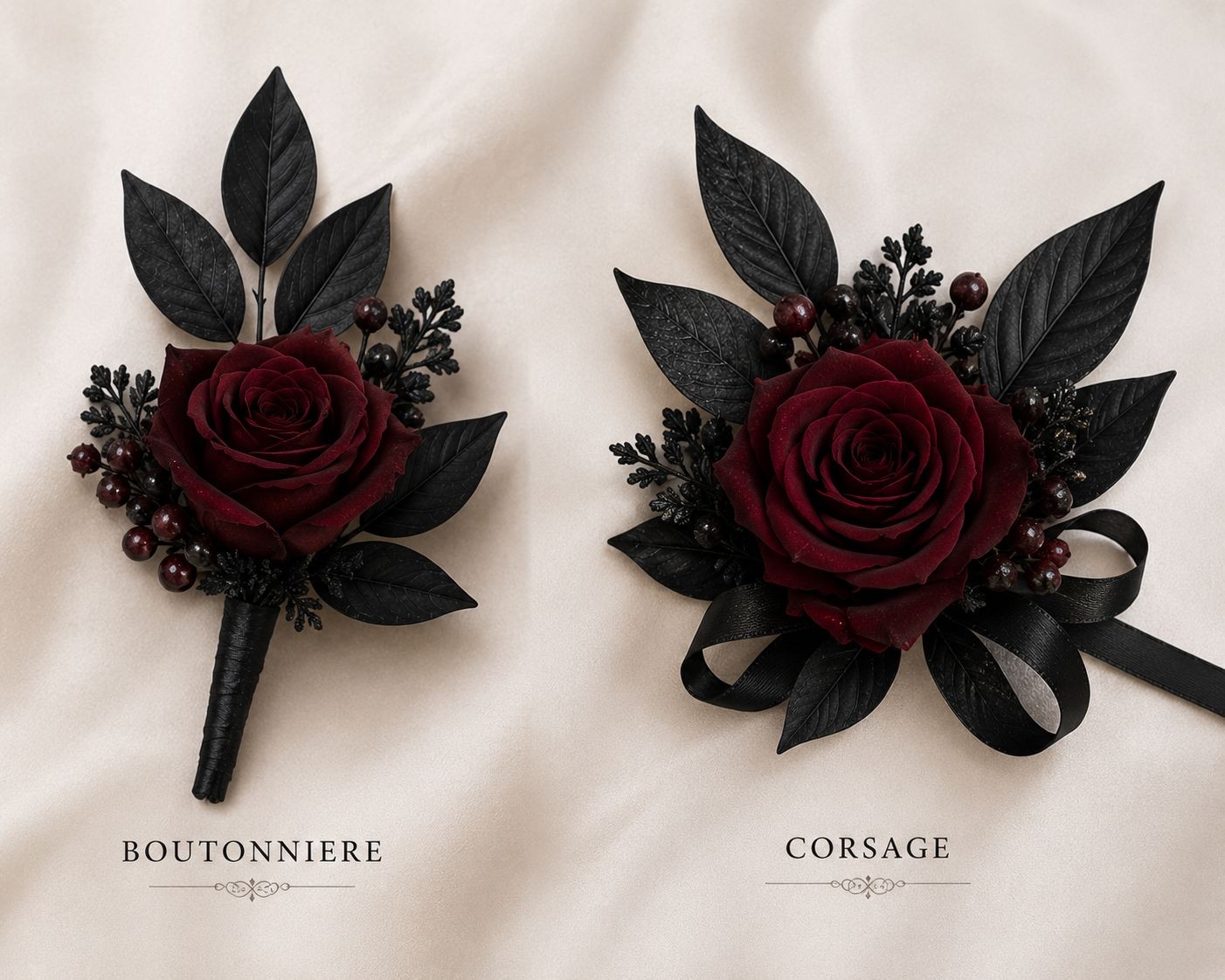 25 Black Halloween Leaf Stems Gothic Floral Filler Moody Wedding Greenery Dark D