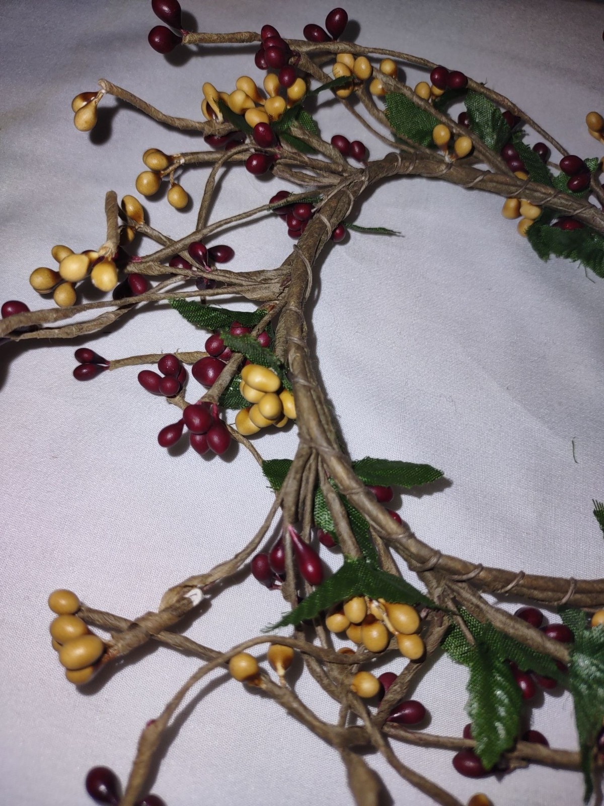 Berry Candle Rings / Wreath (lot of 3) 6″ 4″ Inner Dia – Red (Burgundy & Old Gol