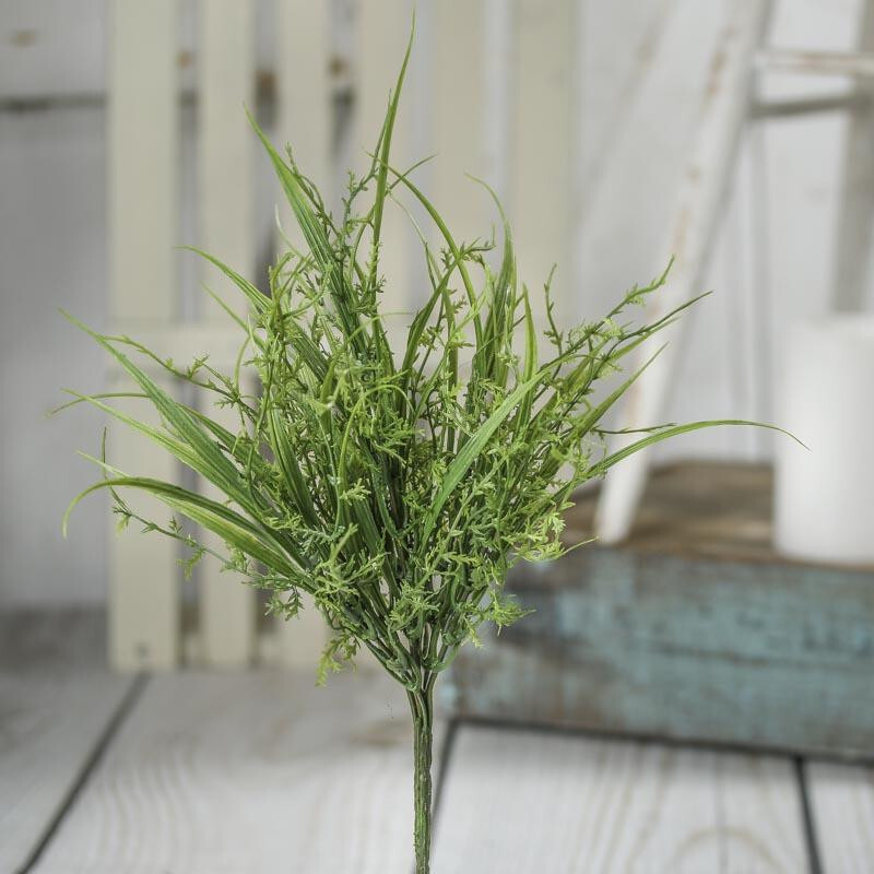 Package of 4 Small Artificial Indoor/Outdoor 15″ Decorative Grass Bushes