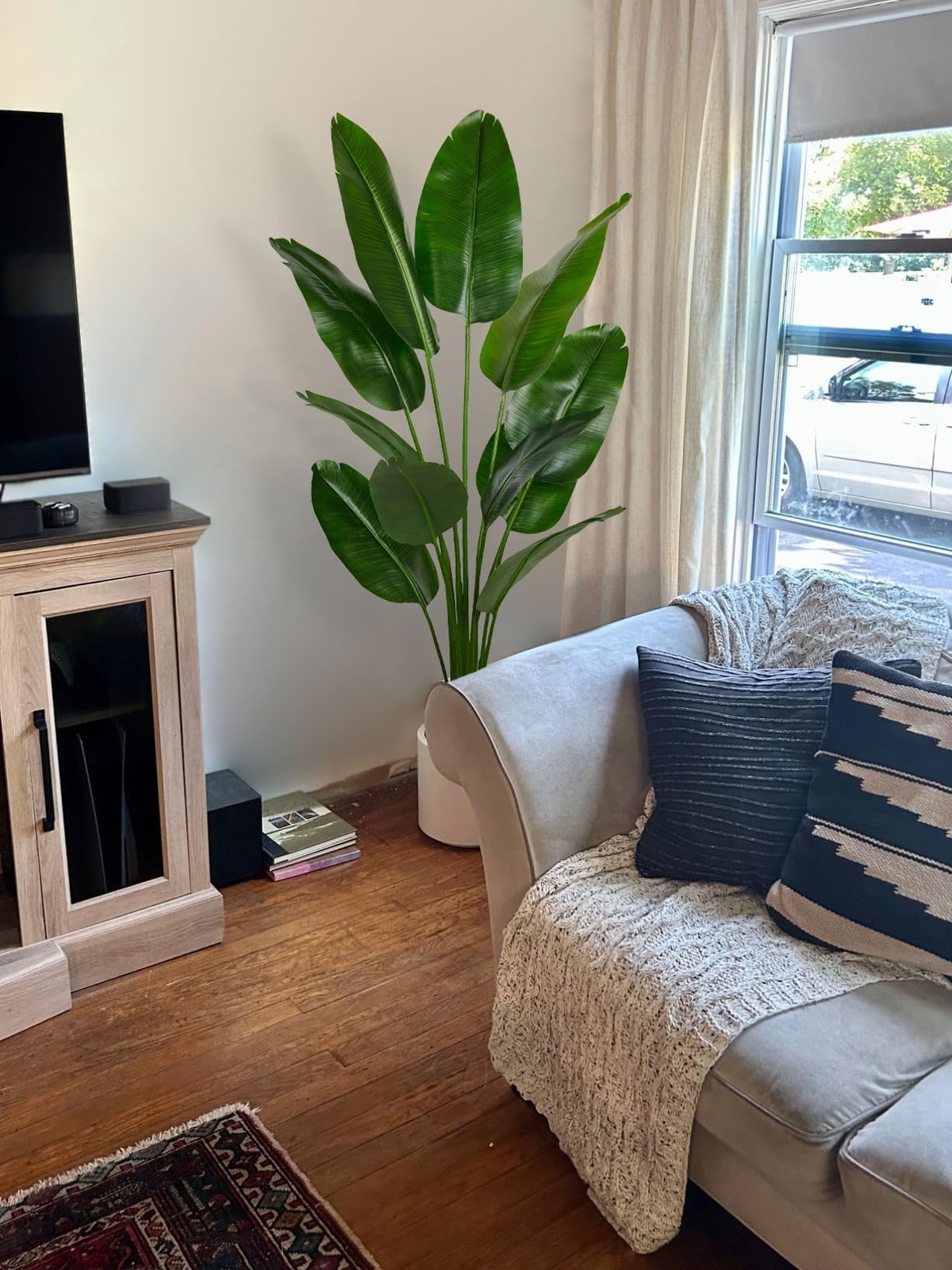 6ft Artificial Bird of Paradise Tree Faux Banana Leaf for Indoor/Outdoor Decor