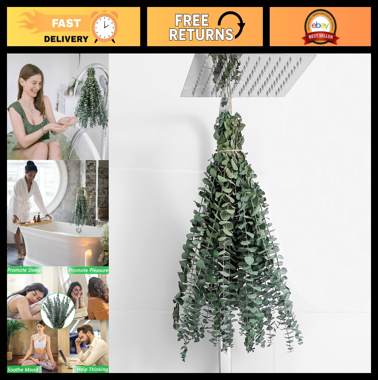 10 Pcs 17″ Dried Eucalyptus Stems – Real Fresh Leaves for Wedding, Home & DIY De