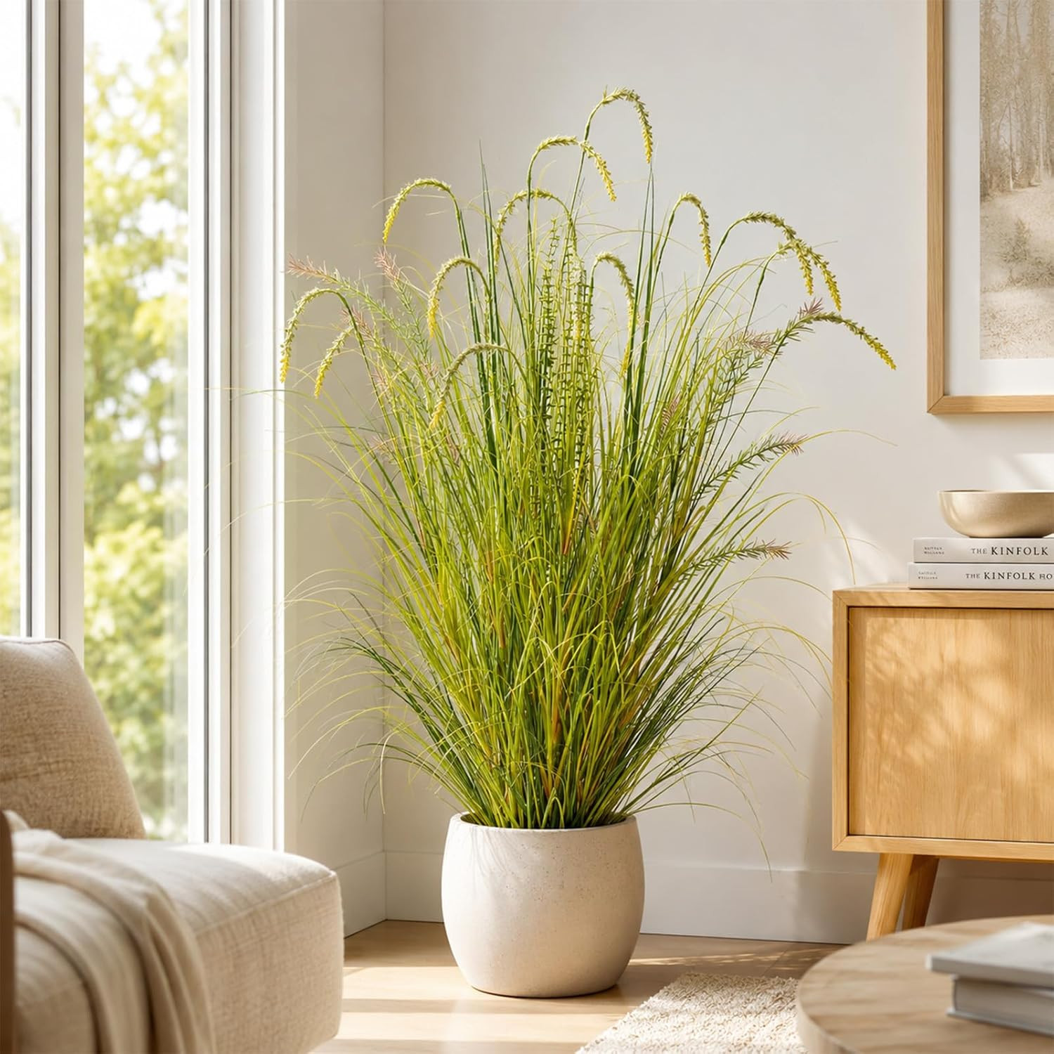 4FT Artificial Reed Grass – Indoor/Outdoor Faux Plant for Home & Office Decor