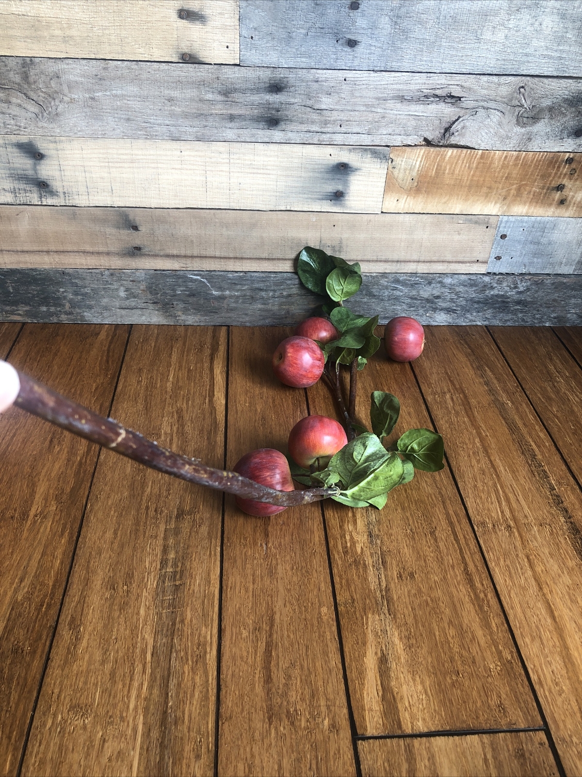Apple Branch 1Pc Artificial Fruit Decoration Flowers Leaves Garden Home Deco DIY