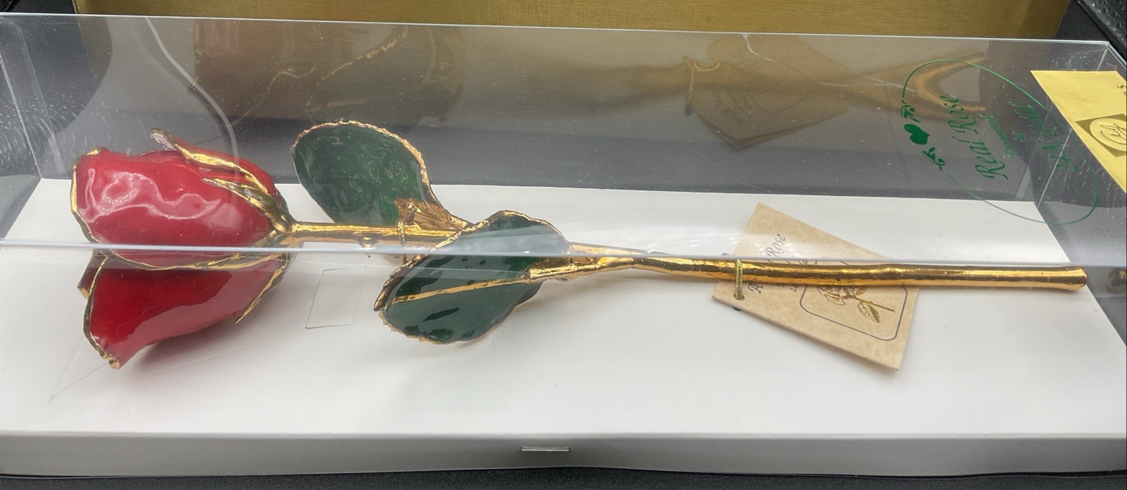 Real Rose Preserved in 24K Gold – 11” Inch – Red Rose