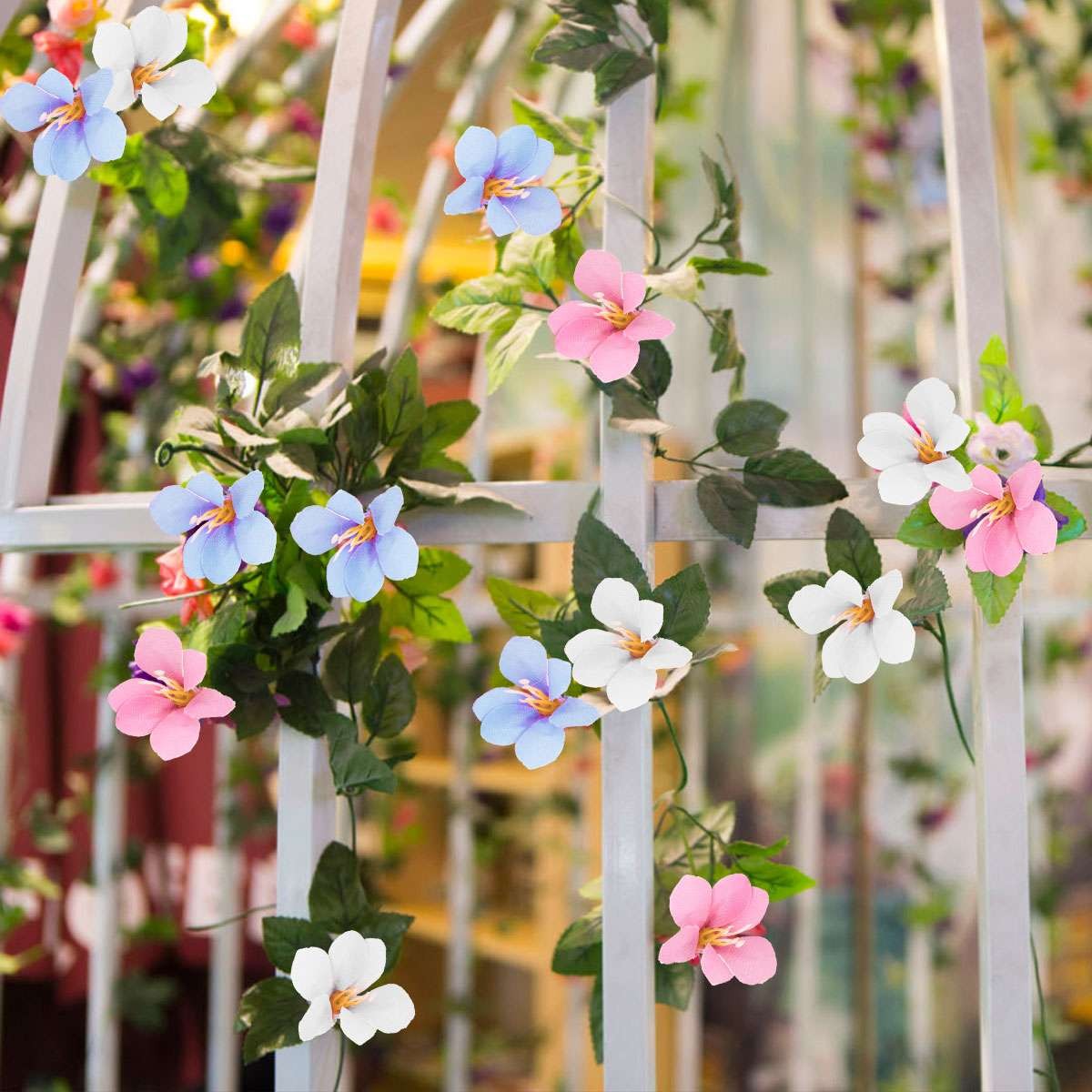 Artificial Fake Flowers Vine Garland Hanging Plants Home Wedding Xmas Wall Decor