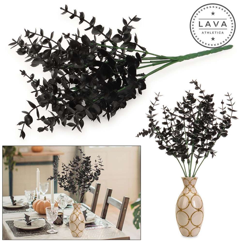 Artificial Eucalyptus Leaves Stem Garland Wreath For Halloween Party Office&Home